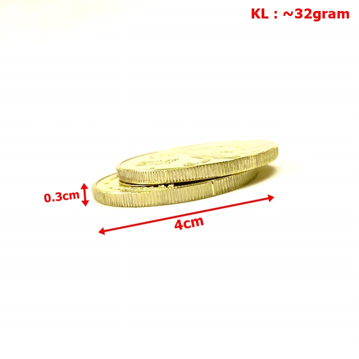 Xu Úc Hình Con Hổ Mạ Vàng tặng túi gấm 2022 - SP005412